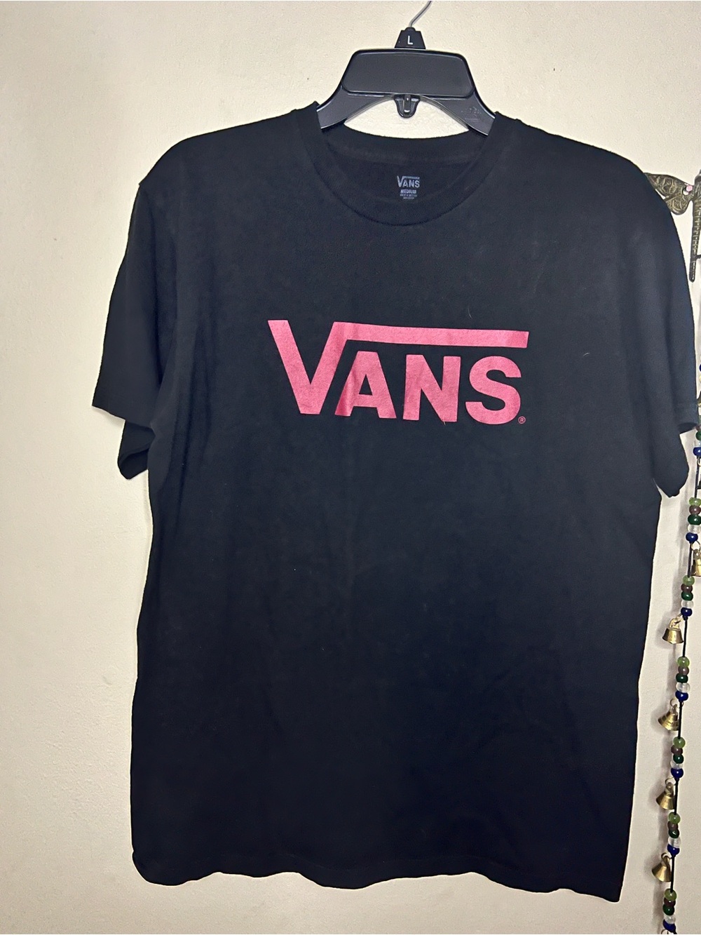 Vans Black Tee with Vans  Logo- M